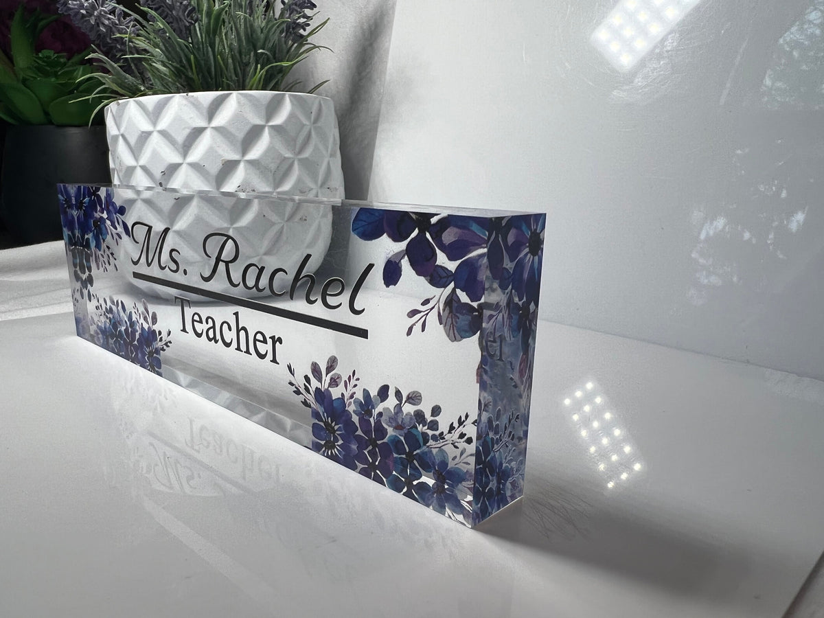 Custom Acrylic Name Plate | Office Sign Plaque | Coworker Gift | Office Décor | Personalized DeskPlate | Promotion Gift | New Job Gift |Sign