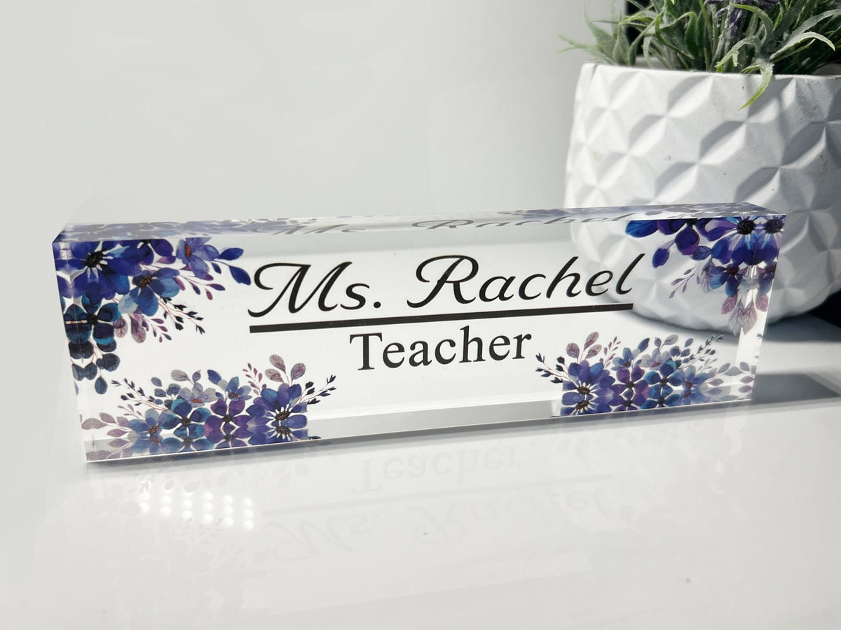 Custom Acrylic Name Plate | Office Sign Plaque | Coworker Gift | Office Décor | Personalized DeskPlate | Promotion Gift | New Job Gift |Sign