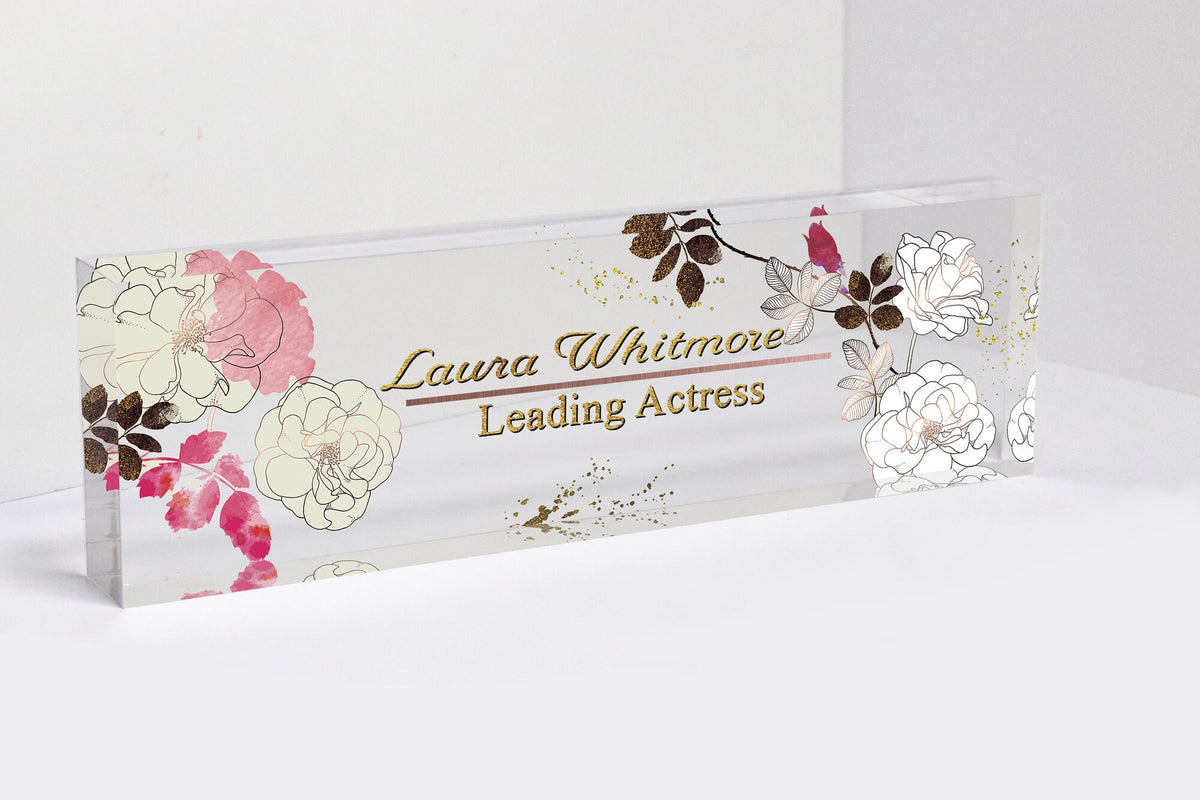 Custom Acrylic Name Plate | Office Sign Plaque | Coworker Gift | Office Décor | Personalized DeskPlate | Promotion Gift | New Job Gift |Sign