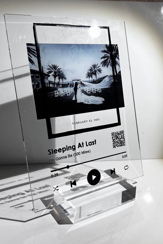 Personalized Song Music Plaque for Valentines | Anniversaries | Custom Acrylic Gift | For Her | For Him | Couples | Mothers | Fathers