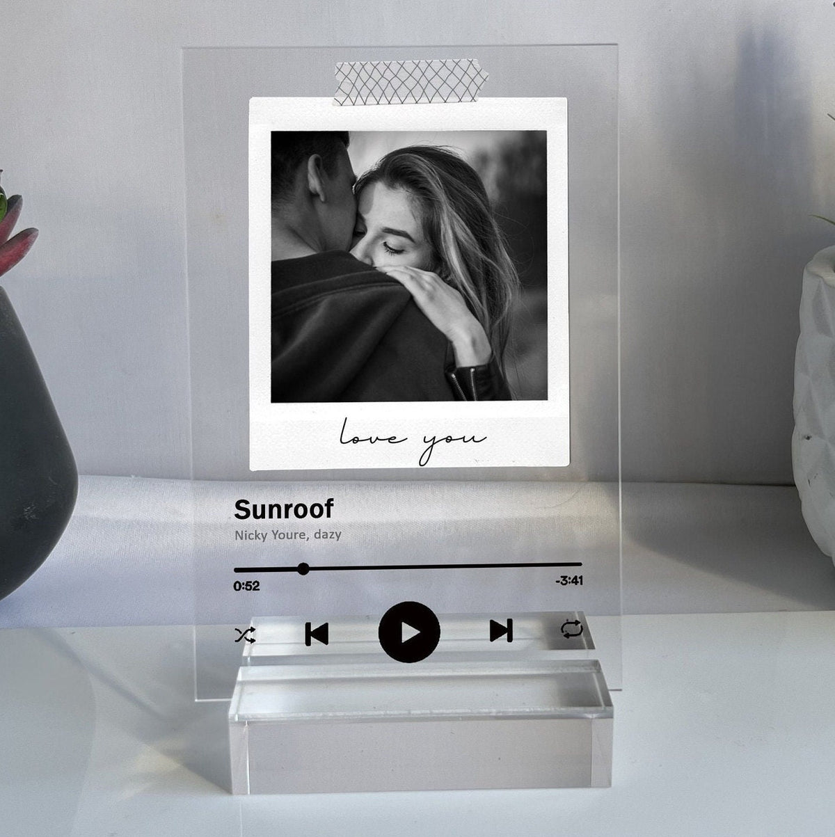 Personalized Song Music Plaque for Valentines | Anniversaries | Custom Acrylic Gift | For Her | For Him | Couples | Mothers | Fathers