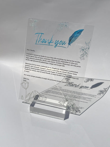 Personalized Acrylic Love Letter | Heartfelt Letter for Bestfriend, Boyfriend, Girlfriend, Significant Other, Parents, Dad, Mom |