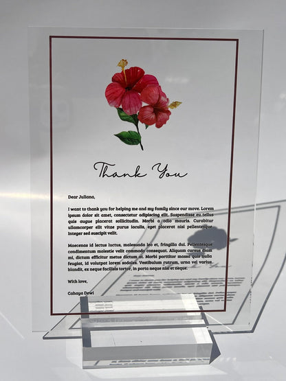 Personalized Acrylic Love Letter | Heartfelt Letter for Bestfriend, Boyfriend, Girlfriend, Significant Other, Parents, Dad, Mom |