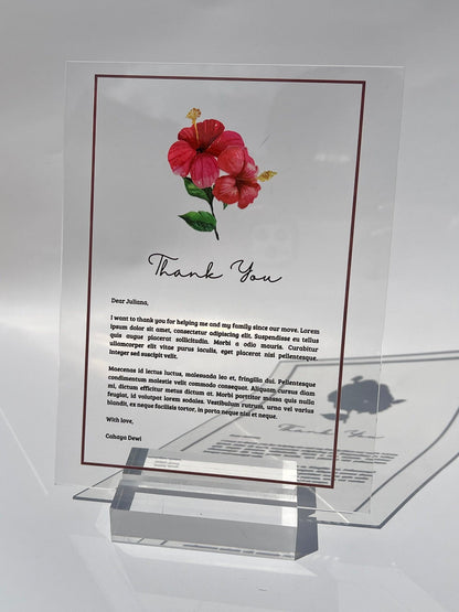 Personalized Acrylic Love Letter | Heartfelt Letter for Bestfriend, Boyfriend, Girlfriend, Significant Other, Parents, Dad, Mom |