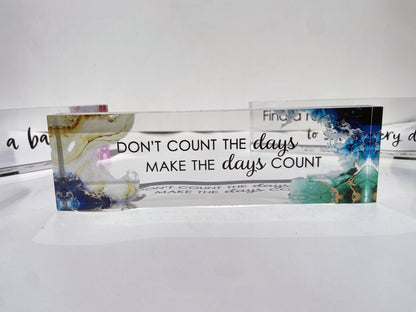 Custom Quotes Acrylic Sign with Aura Designs | Personalized Quotes Sign | Inspirational, Biblical, Army, Book, and Motivational Quotes