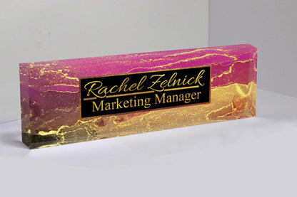 Custom Acrylic Name Plate | Office Sign Plaque | Coworker Gift | Office Décor | Personalized DeskPlate | Promotion Gift | New Job Gift |Sign