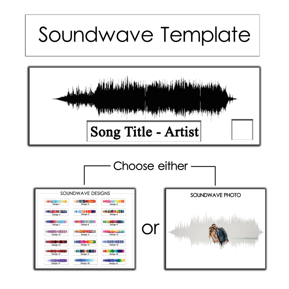 Personalized Soundwave Plaque with QR Code - Custom Song Sound Wave Art