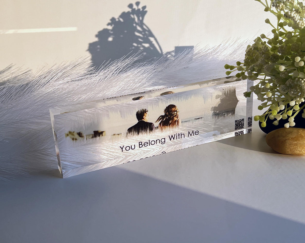 Personalized Soundwave Plaque with QR Code - Custom Song Sound Wave Art