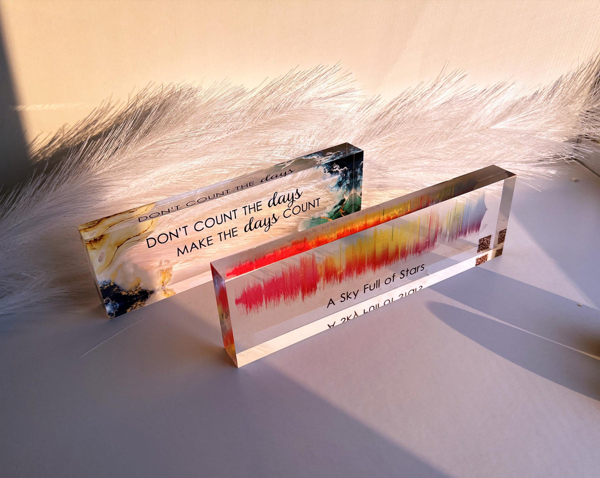 Personalized Soundwave Plaque with QR Code - Custom Song Sound Wave Art