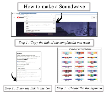 Personalized Soundwave Plaque with QR Code - Custom Song Sound Wave Art