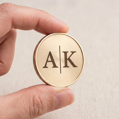 Actual Handwriting Engraved Brass Coin, Custom Signature Keepsake, Memorial Handwriting Gift, Personalized Pocket Token for Him and Her