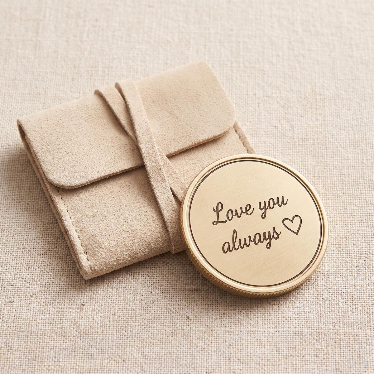 Actual Handwriting Engraved Brass Coin, Custom Signature Keepsake, Memorial Handwriting Gift, Personalized Pocket Token for Him and Her