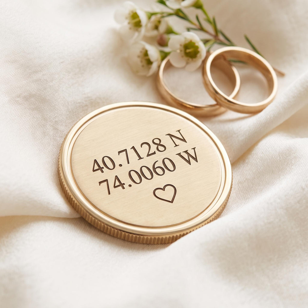 Actual Handwriting Engraved Brass Coin, Custom Signature Keepsake, Memorial Handwriting Gift, Personalized Pocket Token for Him and Her