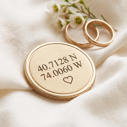 Actual Handwriting Engraved Brass Coin, Custom Signature Keepsake, Memorial Handwriting Gift, Personalized Pocket Token for Him and Her